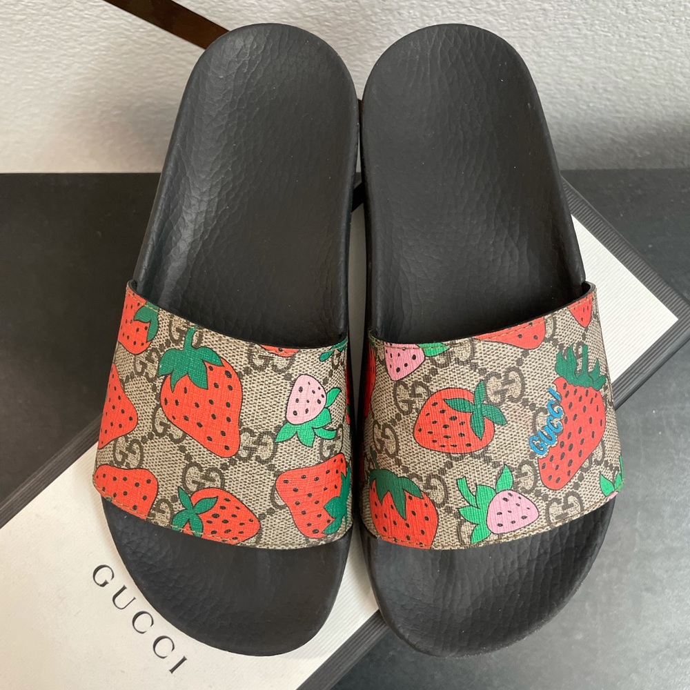 Gucci Strawberry Slides